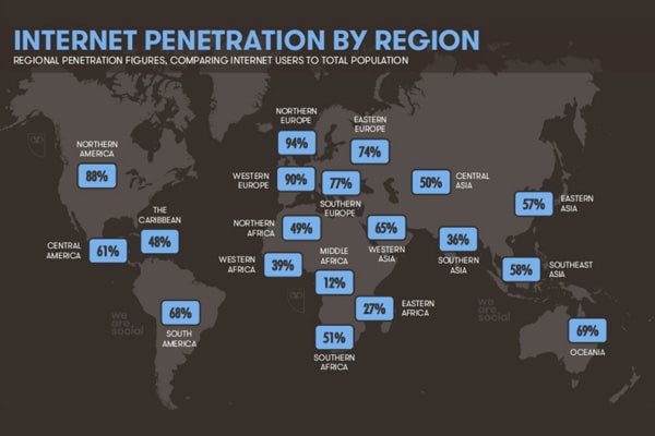 internet nel mondo