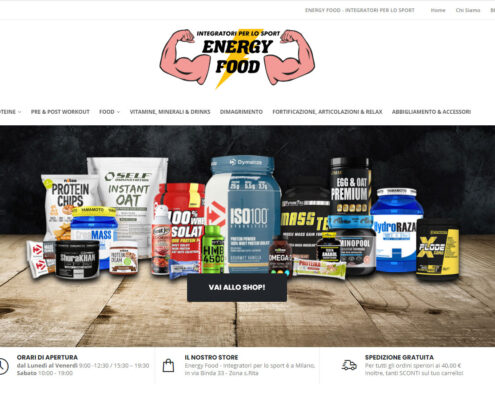 Energy Food - E-commerce integratori SPORT